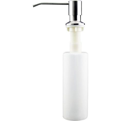 Distributeur de Savon pour évier de Cuisine, Diffuseur Pompe Liquide, Nickel brossé, Acier, Gris, Taille Unique (1/3)