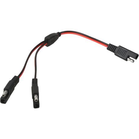 SAE-Kabel-Stromversorgungs-Kfz-Verlängerungskabel Y-Verteiler, 1 auf 2 SAE 18AWG
