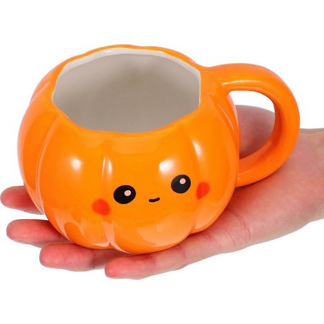 Mug citrouille orange, tasse à café en céramique compatible avec le café (1/5)