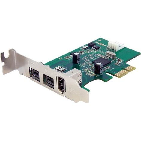 StarTech.com Scheda adattatore PCI Express FireWire 2b 1a 1394 a basso profilo - 3 porte (1/5)