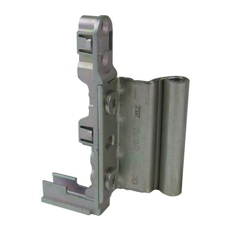 Pivot d'angle nt alu - Axe ferrure (mm) : 9 - Jeu de fonctionnement (mm) : 12 - Largeur recouvrement (mm) : 18 - Sens : Gauche - Poids max. (kg) : 100 - ROTO