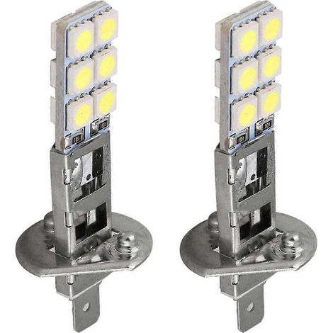 Kit de 2 ampoules LED H1 6000K Super White 55W pour phares, feux de brouillard et feux de route, accessoires auto, dropshipping (1/4)