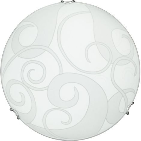Plafonnier Candellux Lakonia blanc verre Ø30 cm E27 (1/2)