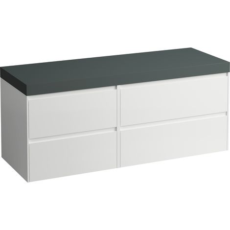 LAUFEN LANI Plan de toilette gris trafic, avec meuble (1/3)