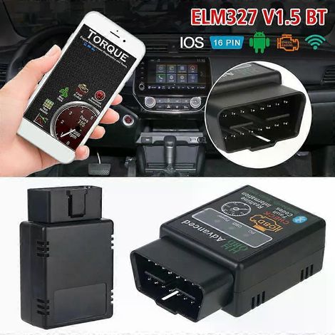 ELM327 für iOS/Android Bluetooth V15 Detektor OBD2 Schnittstellenadapter Autozubehör Codeleser Autodiagnosescanner (1/4)