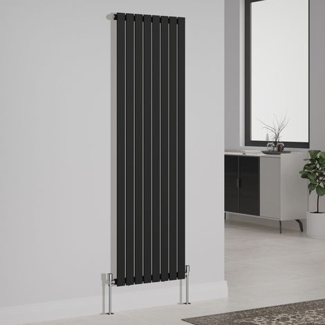 Designer Radiator Flat Panel Central Heating Rads Vertical Single 1800x544mm Black