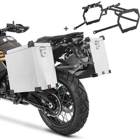 Valises latérales aluminium pour BMW R 1200 GS 04-12 Namib 35-40l support