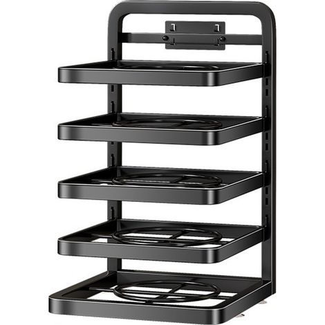 Étagère de rangement de comptoir à 5 niveaux, amovible et réglable en hauteur, idéale pour les plats préparés et les fondues. (1/5)