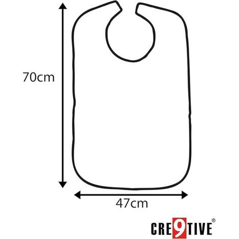 Bavoir pour adultes Bavoir imperméable Pour personnes agées Blanc. (1/3)