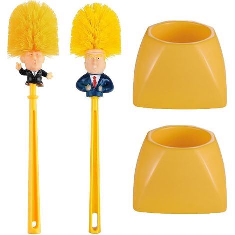 Ensemble de 2 brosses de toilette, brosse murale/sur pied, brosse avec support, séchage rapide, brosse sans odeur, cadeau idéal pour la maison et la salle de bain (1/5)