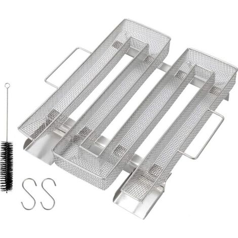 Rauchgenerator aus Edelstahl-Kalkstein für Kalträucheröfen, Lebensmittelräucheröfen (22,5 x 17,5 x 4,5 cm)