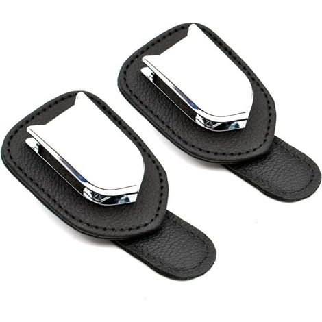 Lot de 2 supports créatifs pour pare-soleil de voiture pour lunettes de soleil avec clips pour lunettes de soleil (1/5)