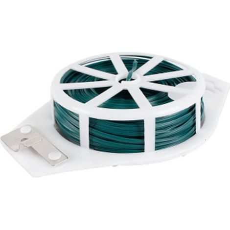Fil de jardin souple de 100 m, ficelle torsadée pour plantes, plastifiée avec lames, une pièce, vert (1/5)