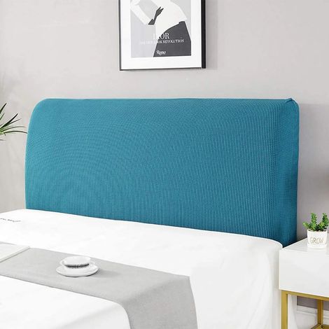 MINKUROW Copritestata/Copertura, Copritestata Tinta Unita Copriletto Trapuntato Copri Testata Elastico All-Inclusive Copri Testata Letto Imitazione Pietra Pullover Blu 120-140 (1/5)