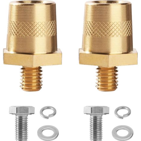 Kit d'Adaptateur de Pôle de Batterie M8+M10, Adaptateur de Connecteur de Borne de Batterie, Adaptateur de Pôle de Batterie à Installation Filetée, Bornes de Chargement Latéral pour Voiture et Moto (1/5)