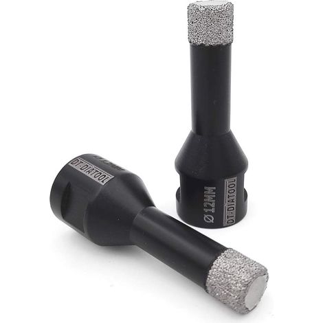 2 Stück 12 mm Diamantbohrer-Lochsäge für Trockenbohrungen in Fliesen, Porzellan, Marmor, Keramik und Granit (1/5)