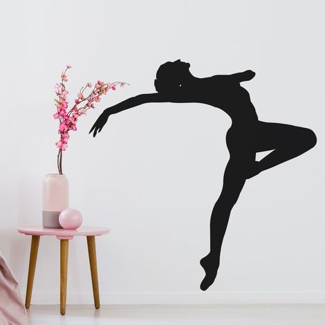 Sticker Mural - Danseuse - 77x77 cm - Noir (1/3)