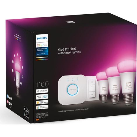Philips Hue LED-Leuchtmittel 871951429135500 EEK: F (A - G) Hue White & Col. Amb. 3er Starter Set i (1/5)