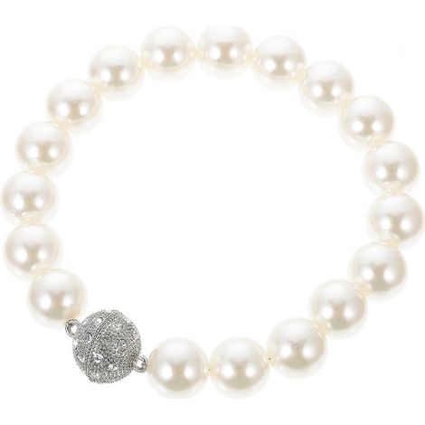 Embrasse magnétique pour rideaux, blanc perle simple, sans perçage, pour la décoration des vitrines de la maison, de l'hôtel et des magasins. Accessoire élégant. (1/5)