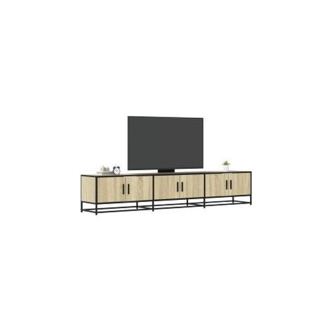 Meuble TV chêne sonoma 210x35x41 bois d'ingénierie (1/5)