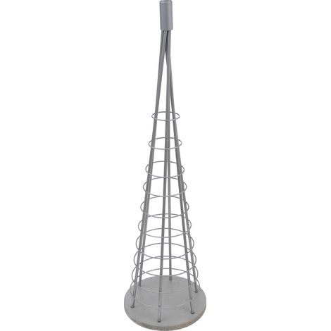 Árbol decorativo HHG-462, árbol de Navidad, árbol decorativo, decoración navideña, árbol de Navidad para decorar, metal, 90 cm, color plateado