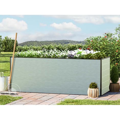 GFP Huerto urbano Jardinera Aluminio Christina - 195 x 77 x 77 cm Estructura estable y resistente a la intemperie con perfiles de cámara hueca de aluminio - aluminio anodizado - Hecho en Austria (1/3)
