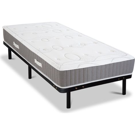 OLYMPE LITERIE Ensemble INTUITION 90x190 cm Matelas Mémoire de forme + Sommier Métal (1/5)