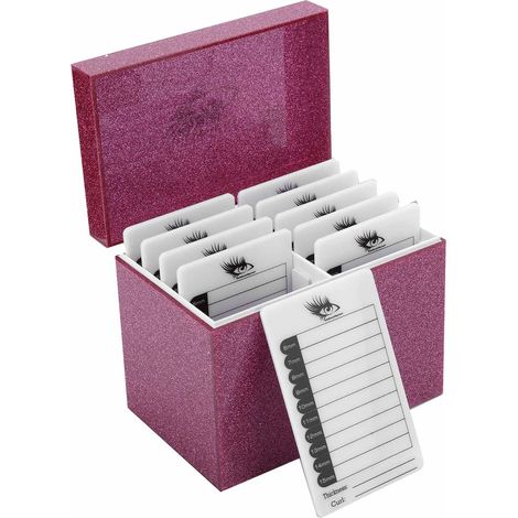 Boîte de rangement pour faux cils en acrylique à 10 compartiments, présentoir pour maquillage (1/5)