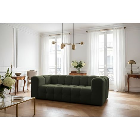 Sofa Designersofa SOLVIE 3-Sitzer in Stoff Tiffani Grün (1/4)