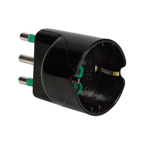 ADATTATORE SCHUKO GARANTI - NERO 2P+T 16A- 10 pezzi