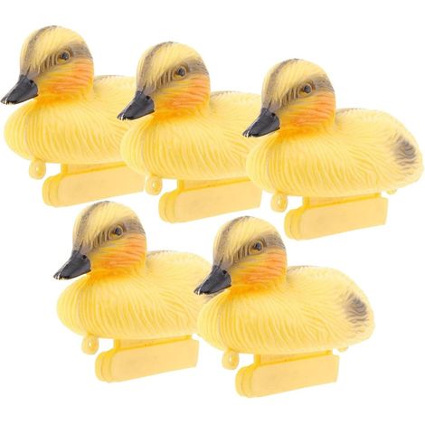 Enten Köder 5 Stück Realistische Gelbe Ententeich Statue