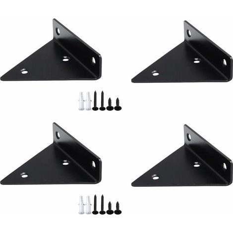 pezzi staffe per mensole galleggianti, supporto per mensole triangolari in metallo, staffe per mensole a parete nascoste con 16 viti, supporto per mensole a parete fai da te per la decorazione del bag