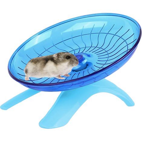 Roue d'exercice silencieuse en forme de soucoupe volante pour hamster, gerbille, rat, souris, hérisson et autres petits animaux (1/5)
