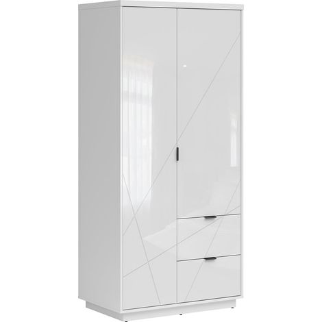 Armario 2 puertas 2 cajones Sven Blanco (1/4)