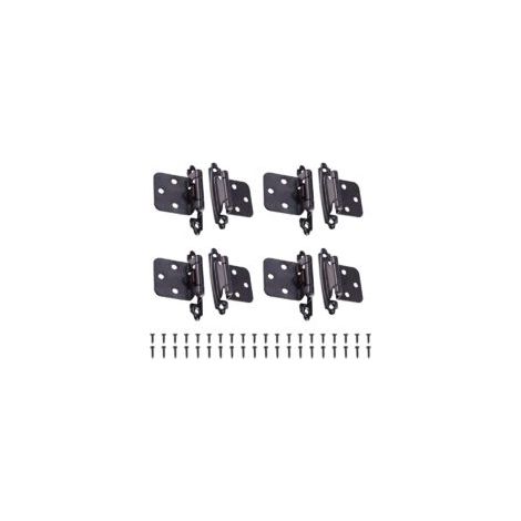 60 piezas de bisagras de acero inoxidable, bisagras para puertas de armarios con tornillos, bisagras de acero inoxidable para muebles, para bisagras de puertas, bisagras de armarios, bisagras de conex (1/4)