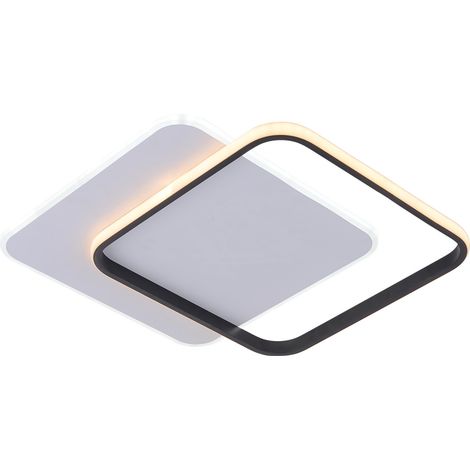 LED Deckenlampe Duo 36W schwarz 46 x 46 cm warmweiß-kaltweiß
