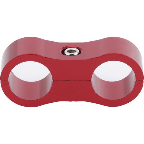 6AN Schlauchtrenner-Klemme, Trennclip, Aluminiumlegierung, Anschlusshalterung für Kraftstoff-/Öl-/Brems-/Benzinleitungen, Rot (1/5)
