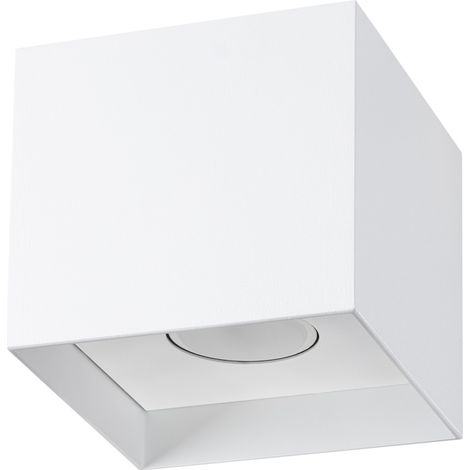 Spot plafond carré blanc 12cm GU10 10W HATI Sollux (1/5)