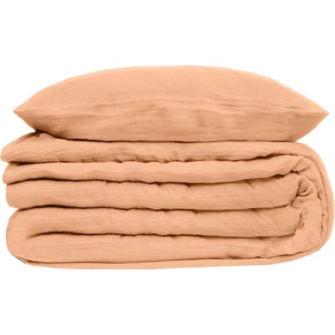 Ropa de cama - gasa de algodón - rosa - 240x220 cm - Atmosphera créateur d'intérieur