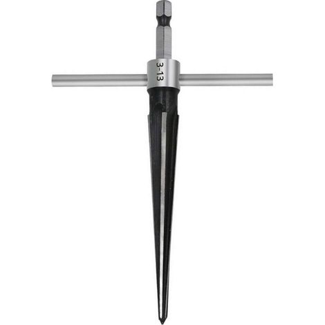 Alésoir conique manuel queue hexagonale, pour trous coniques bois aluminium acier, chanfreinage 3-13mm/5-16mm, outil à main (1/5)