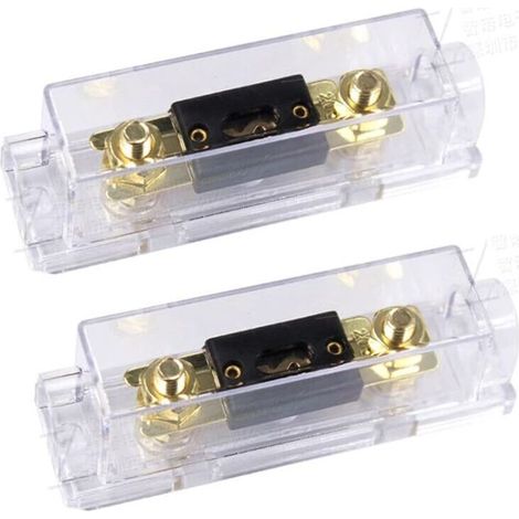 100A Porte-fusible ANL 100A ANL Fusible Lame d'or Voiture Automobile l'audio Puissance sécurité protéger plaqué pour Calibre 0 2 4 (1/5)