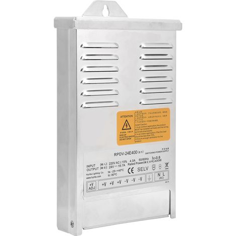 Alimentation LED étanche 24V 400W RPDV-24E400 pour publicité extérieure, éclairage工程 et enseigne lumineuse (1/5)