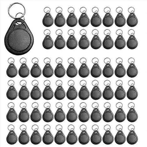100 porte-clés RFID 125 kHz inscriptibles T5577, étiquettes de jetons de carte d'identification en champ proche, RFID 125 kHz inscriptibles et réinscriptibles. (1/5)