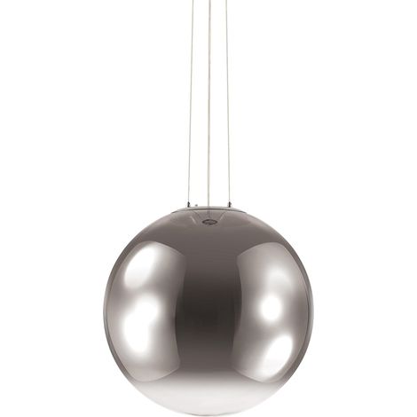 Sospensione Moderna Mapa Vetro Cromo Sfumato 1 Luce E27 D50Cm (1/3)