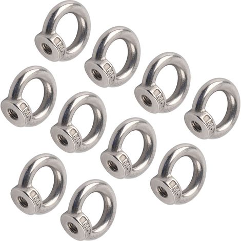 10 boulons à œil, fixations annulaires en acier inoxydable, outils pour machines forestières M8 (1/5)