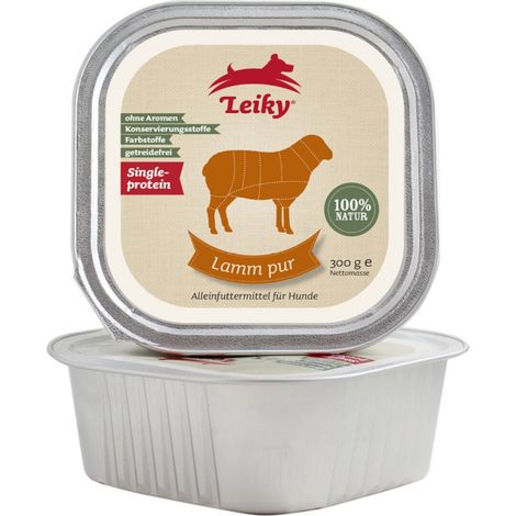 Cordero puro para perros 300 g Alimento monoproteico de fácil digestión Leiky