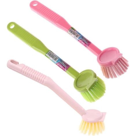Brosse à vaisselle à long manche, ustensiles de cuisine pour le nettoyage des casseroles et des boîtes de conserve (1/4)