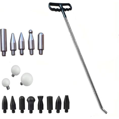 1 pièces de tiges de débosselage avec tête de poinçon Outils de réparation de grêle Kit de débosselage sans Peinture Kit de débosselage de carrosserie de Voiture