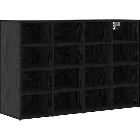 Maison Exclusive - Mobile per scarpe con lo scaffale Rovere Nero 103 x 30 x 67 cm