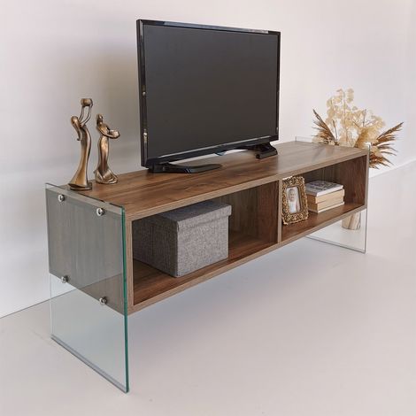 TV-Möbel Echo Walnuss Melamin 120x45x35 cm (1/5)